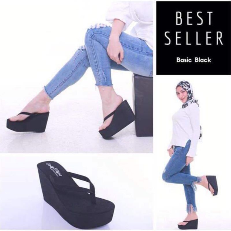 SEXY STEP WEDGES ( BASIC PLAIN ) | Shopee Singapore