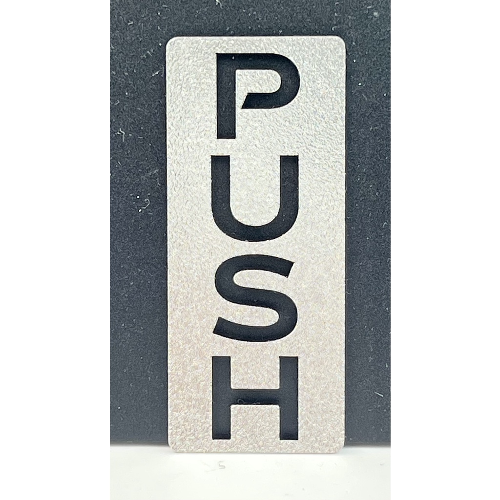 Push and Pull ROUGH SURFACE Silver Plastic Sign | Shopee Singapore