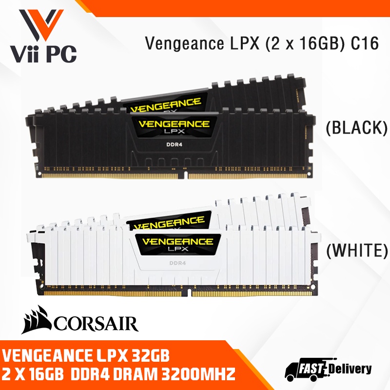 Corsair VENGEANCE LPX 32GB (2 x 16GB) DDR4 DRAM 3200MHz C16 Memory