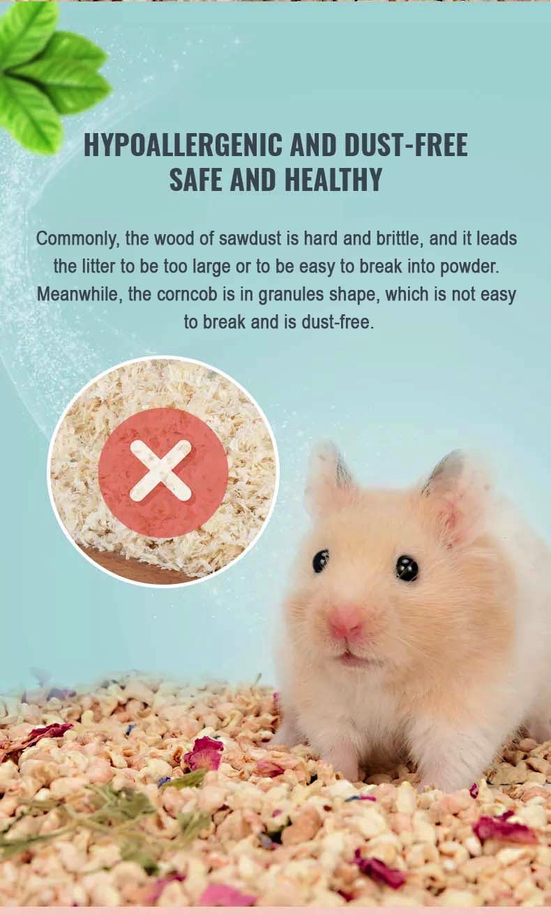 YEE Hamster Bedding, Hamster Litter By Corn, Edible Corn Cob