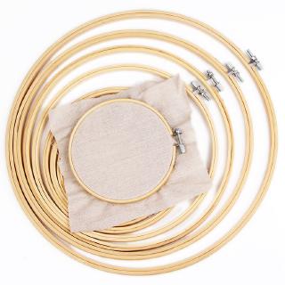 5Inch Embroidery Hoop Frame - Decorative Cross Stitch Display Frame, Round  Embroidery Hoops Circle Imitation Wood Craft Sewing Tools
