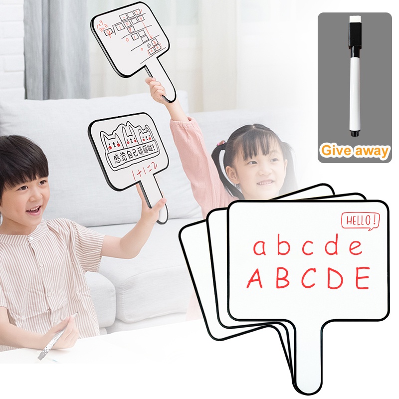 Quick Response White Board Small Handheld Dry Erase Board with Handle