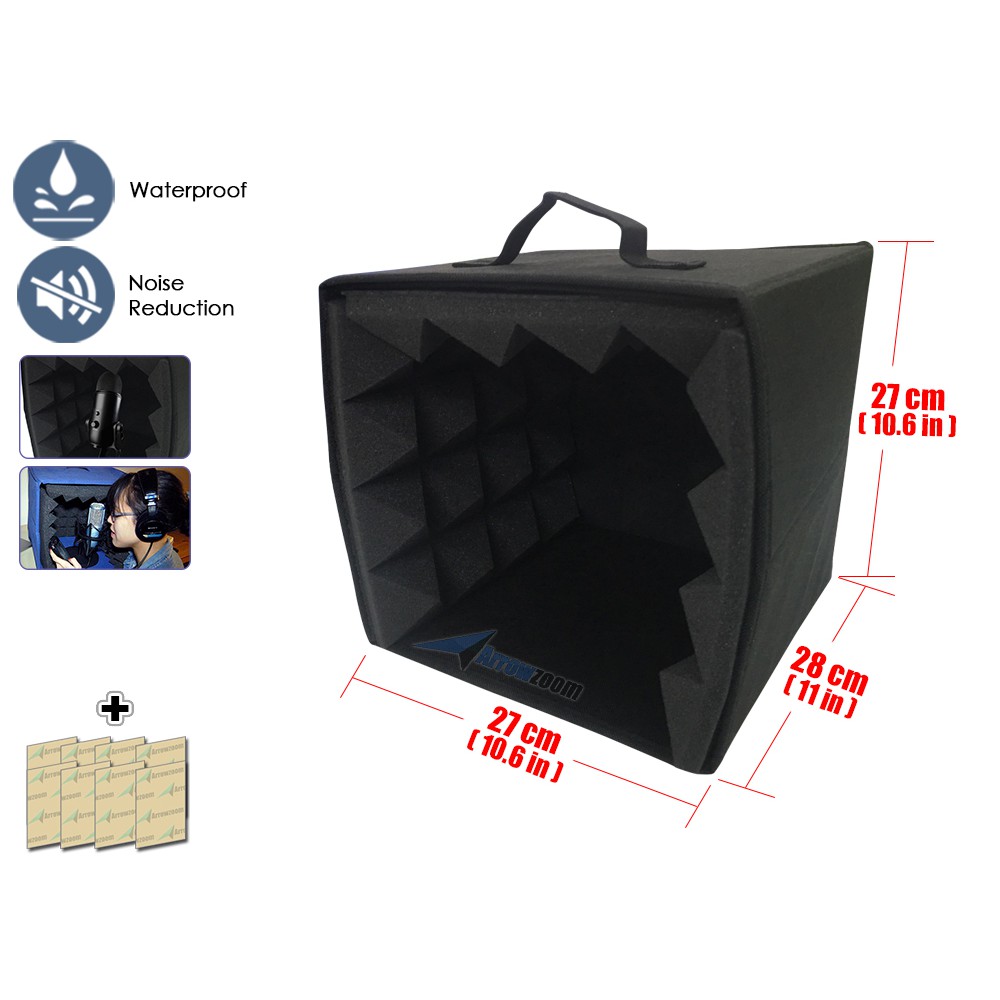 Acepunch Microphone Isolation Box Voice Recodring Portable Booth 27 x
