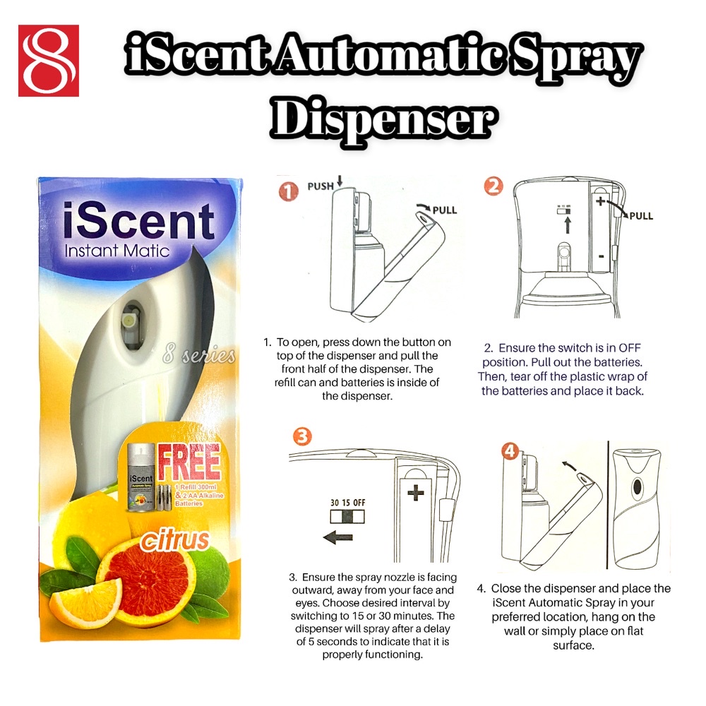 iScent Instant Matic Air Freshener Dispenser ( 1 Refill + 2 AA ...