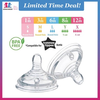 Bottle nipple size tommee hot sale tippee