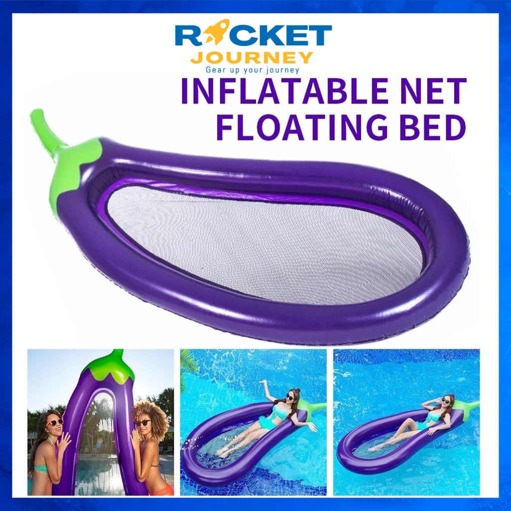 Swimming Float Inflatable Eggplant Float Large can Hold 4 Children Load ...