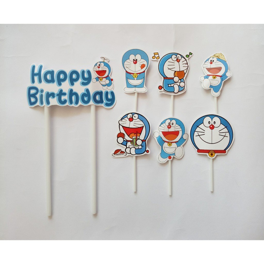 Topper cake topper happy birthday cake topper doraemon dora emon ...