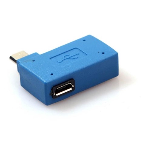 Micro USB L Shape OTG Female USB Adapter Reader with Charging Power ...