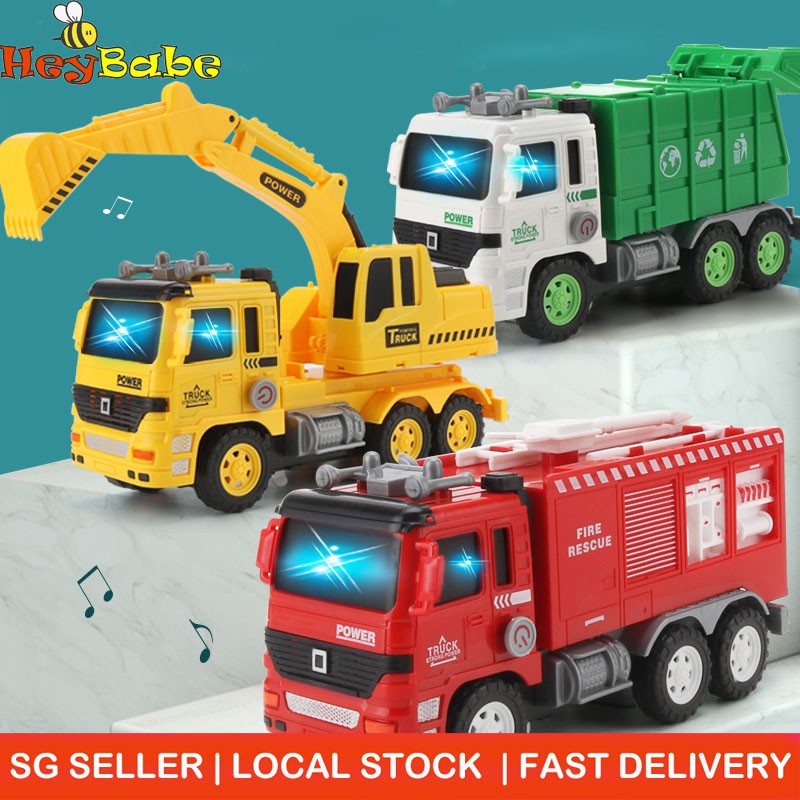 Construction Car Toys, Fire Truck, Garbage Truck, Excavator toys for boys.