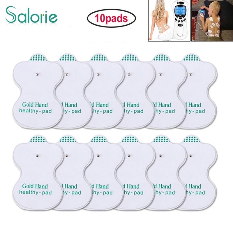 10 PCS TENS Unit Replacement Sticky Gel Electrodes Pads Acupuncture