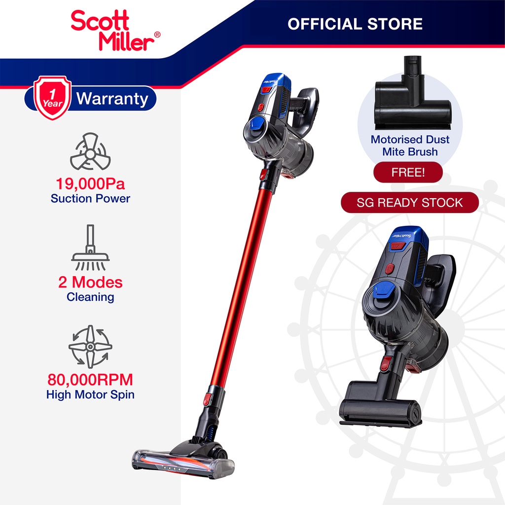 Scott Miller Cordless Vacuum Cleaner SMV6000 with FREE Motorised Dust