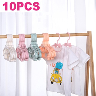 10Pcs/Set Portable Children Clothes Hanger Toddler Baby Coat