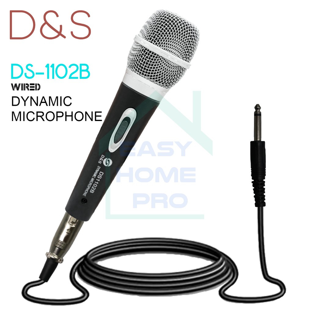 D&S DS-1102B Wired Dynamic Microphone for Singing with 5m XLR Cable for ...