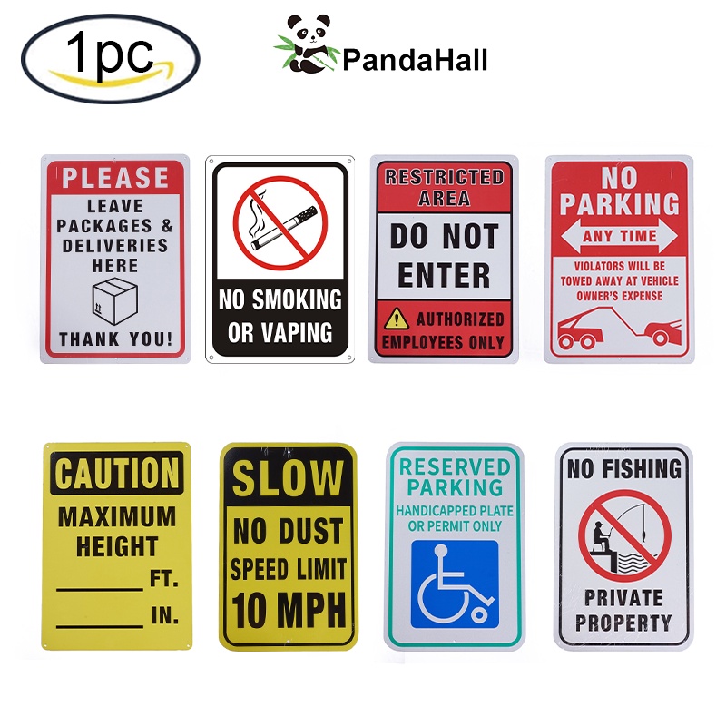 1pc UV Protected & Waterproof Aluminum Warning Signs Please Leave Packages  and Deliveries Here Sign Red 350x250x1mm
