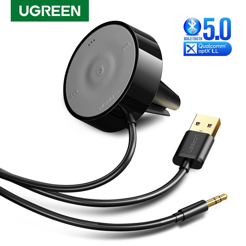 UGREEN Bluetooth 5.0 Car Kit Receiver aptX LL Wireless 3.5mm Jack AUX
