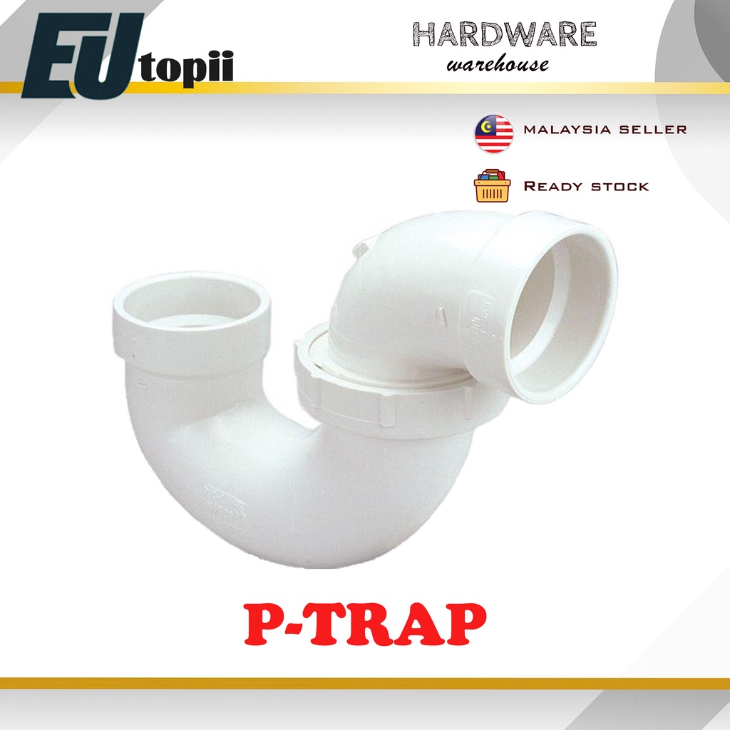 EUUpvc "P" Trap Plain With Inspection Opening 2" Upvc PTrap 50mm P