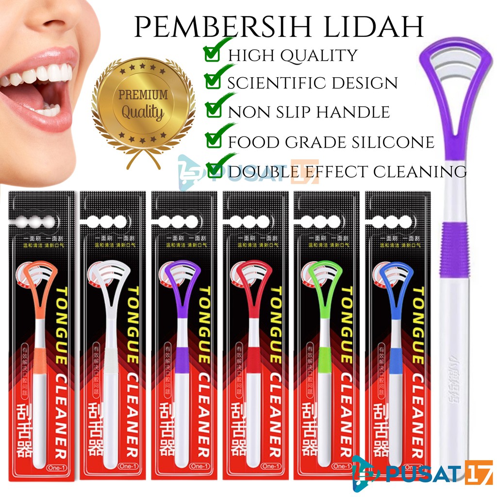 PEMBERSIH LIDAH / SIKAT LIDAH KUALITAS 2 FUNGSI / TONGUE CLEANER SCRAPER FOOD GRADE