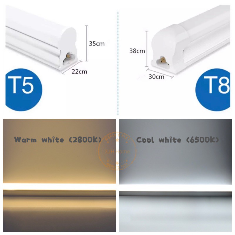 220V T5 T8 LED Integrated Ceiling Tube light Kitchen Lighting Bathroom ...