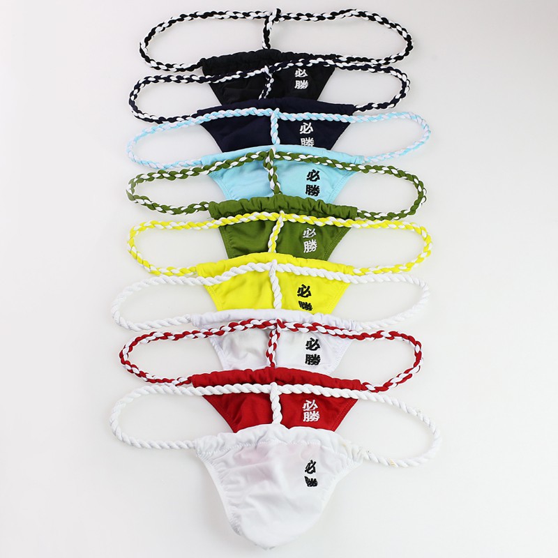 Men Bikini Briefs Gay Men G-Strings Thong Sexy Solid String Homme Mens ...