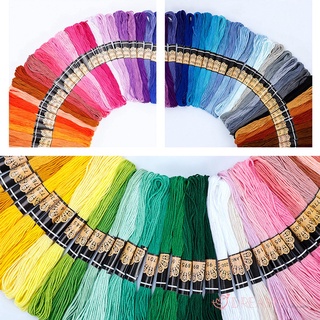 READY STOCK 12/24/50 PCS COLOR Embroidery threads floss/ Benang Sulaman ...