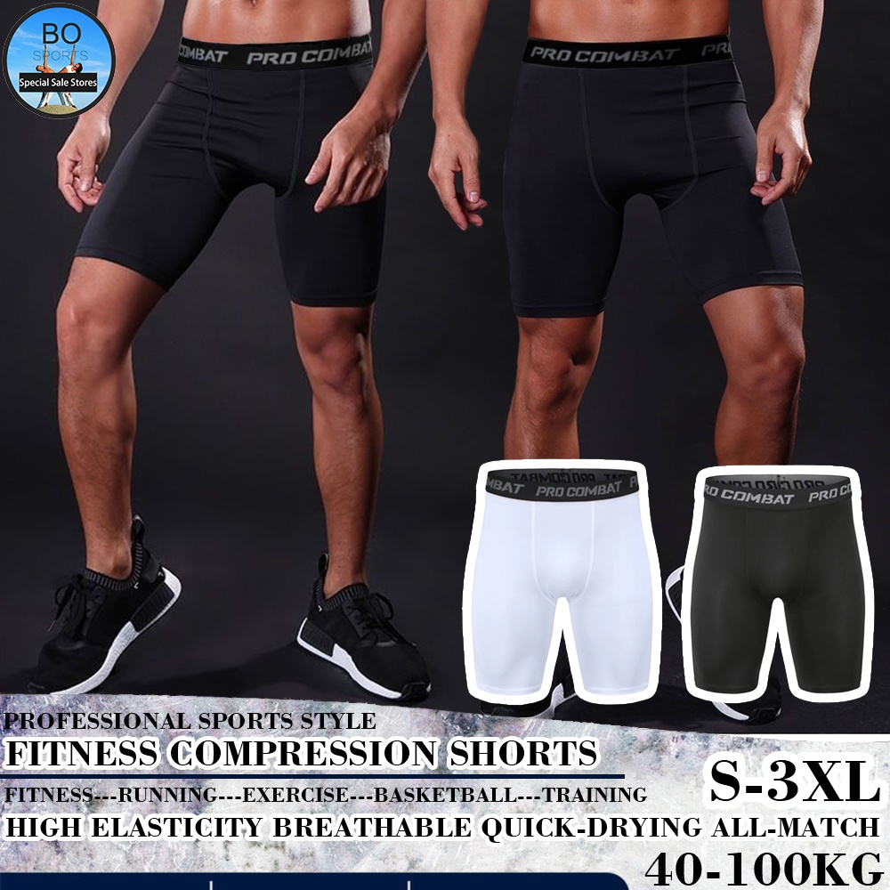Mens Leggings with Shorts Compression Running Sports Long Pant GYM Tight  Trouser