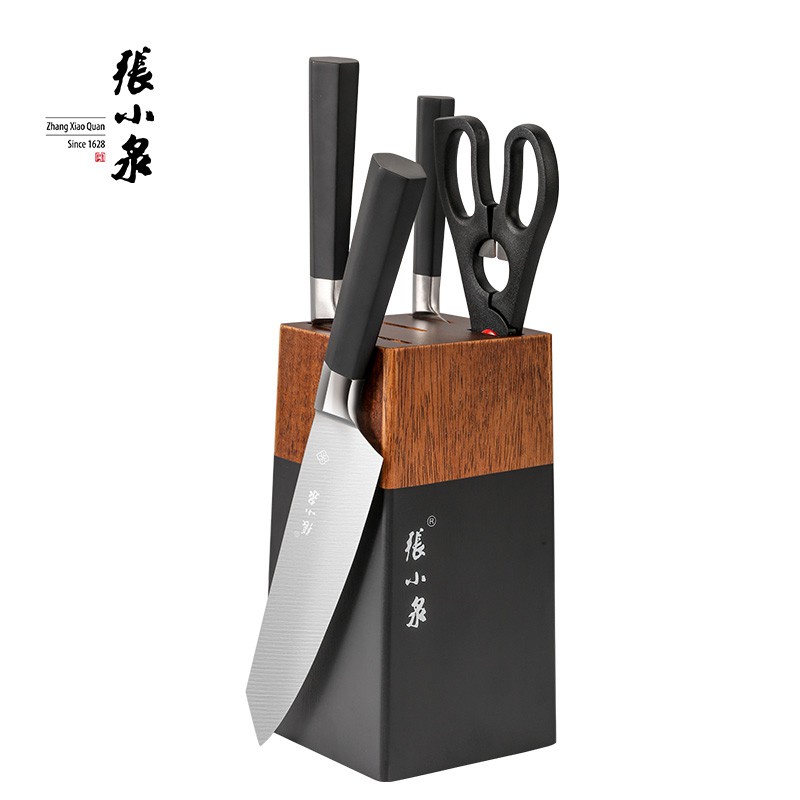 Black Knife Block Set, ZHANG XIAO QUAN Stainless Steel Cutting