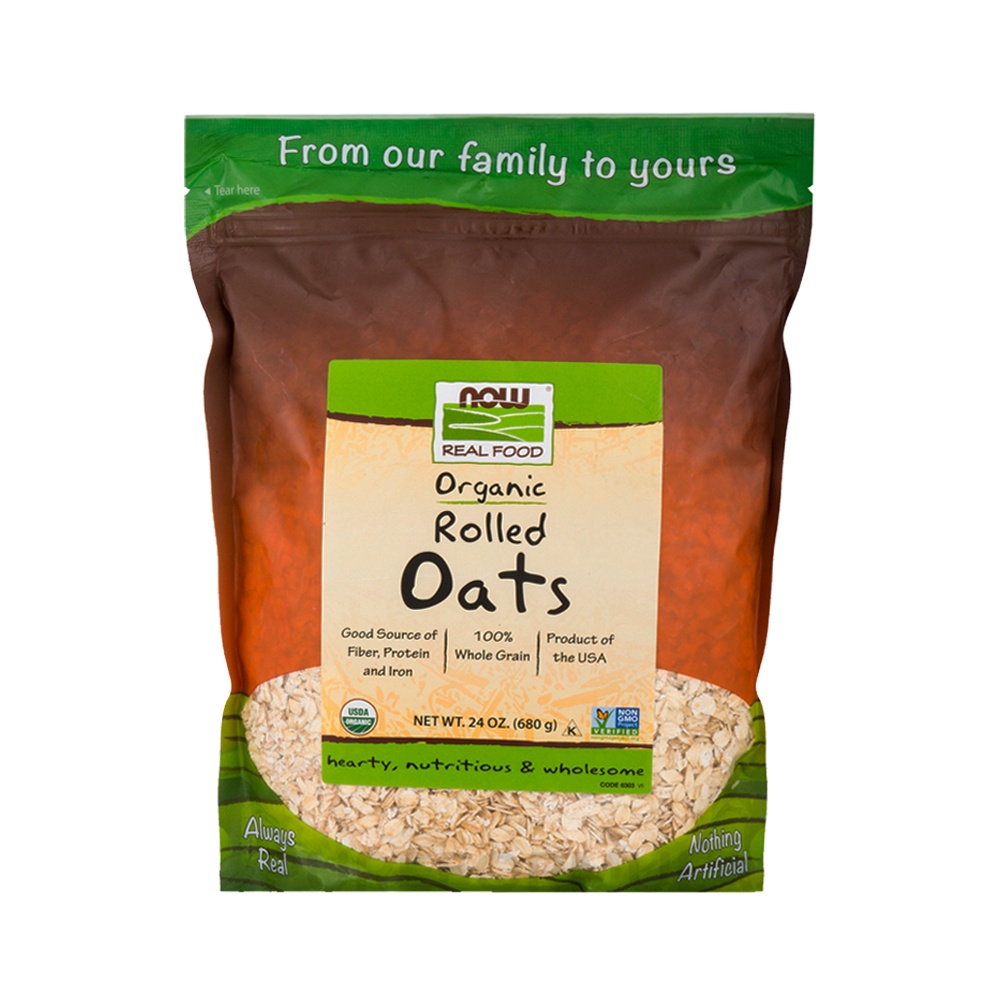 (Best by 10/24) NOW Foods, Organic Rolled Oats, Source of Fiber