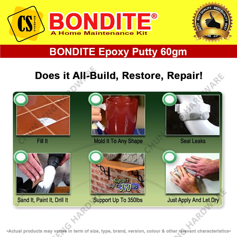 BONDITE Epoxy Putty Filler Bonding Stick Water Leaking (3 pack) Epoxy ...