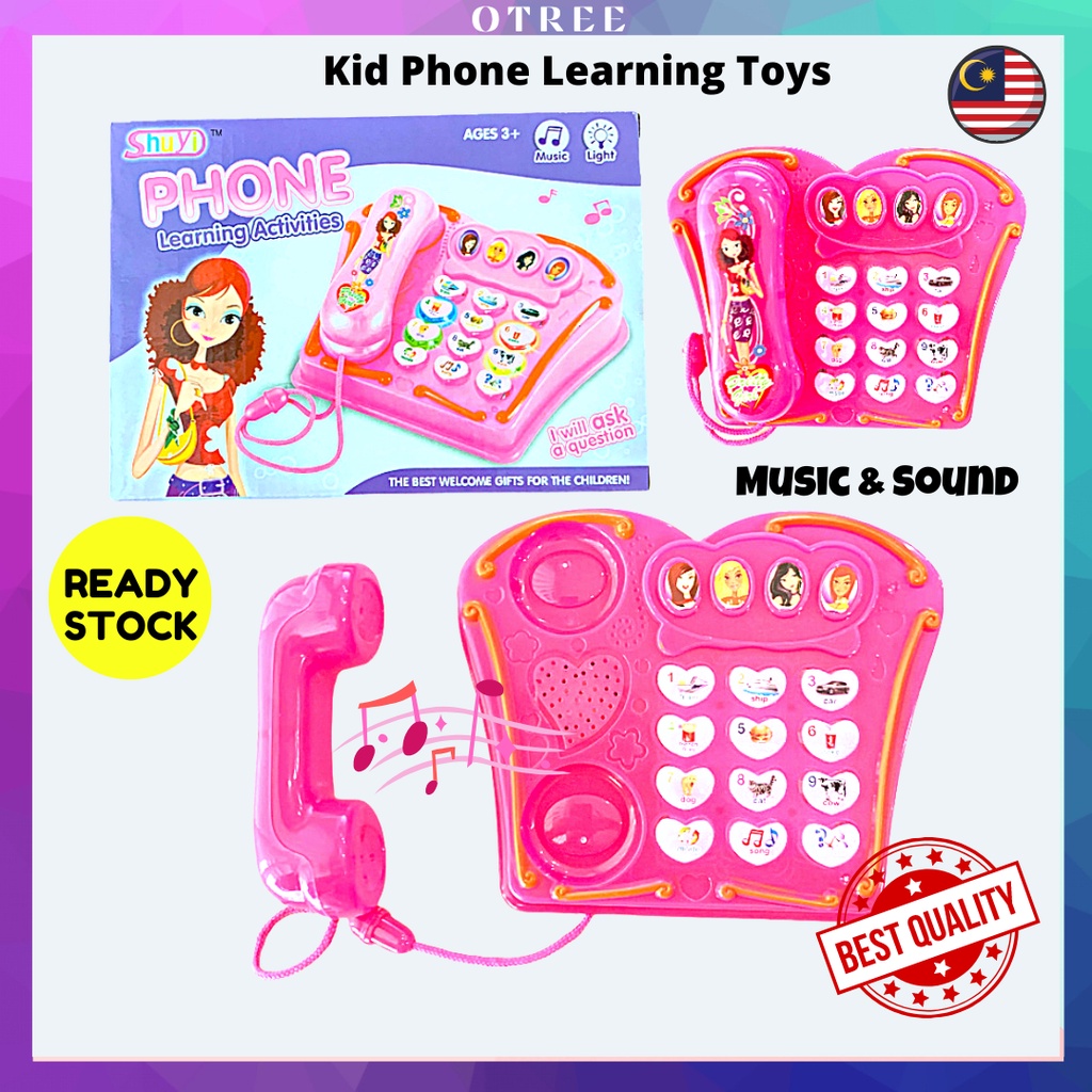 Education Toy Stimulated Phone Learning KId Toys with Music Lightning ...