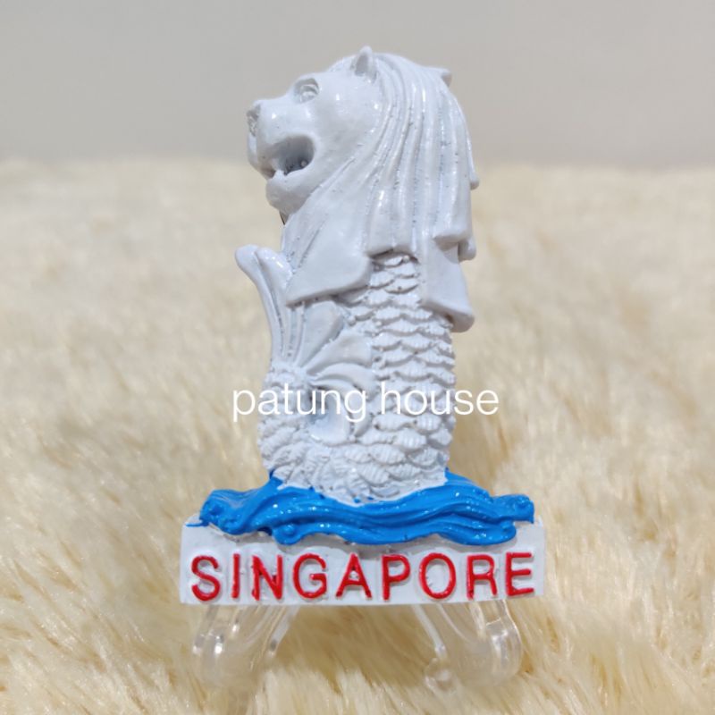 Singapore 3D Resin Fridge Magnet - 7x5cm Travel Souvenir For Refrigerator Decor