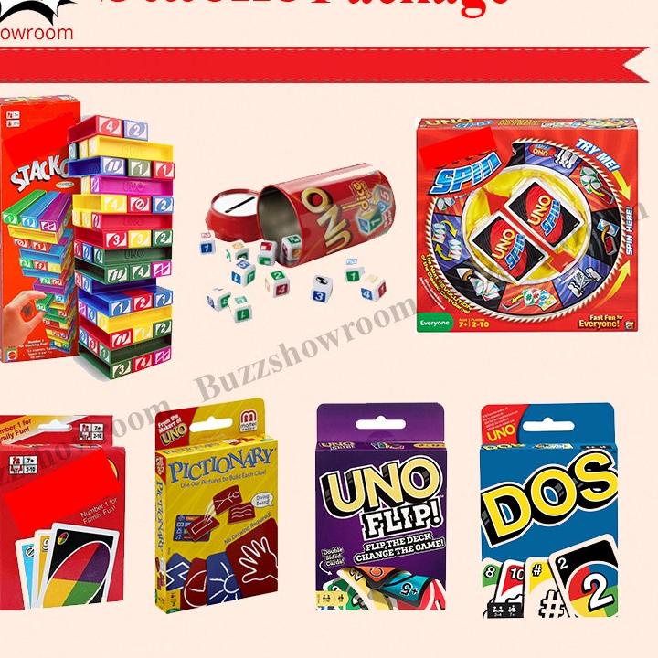 Special uno stacko Dice Card flip Dos Spin/Educational Block Tower
