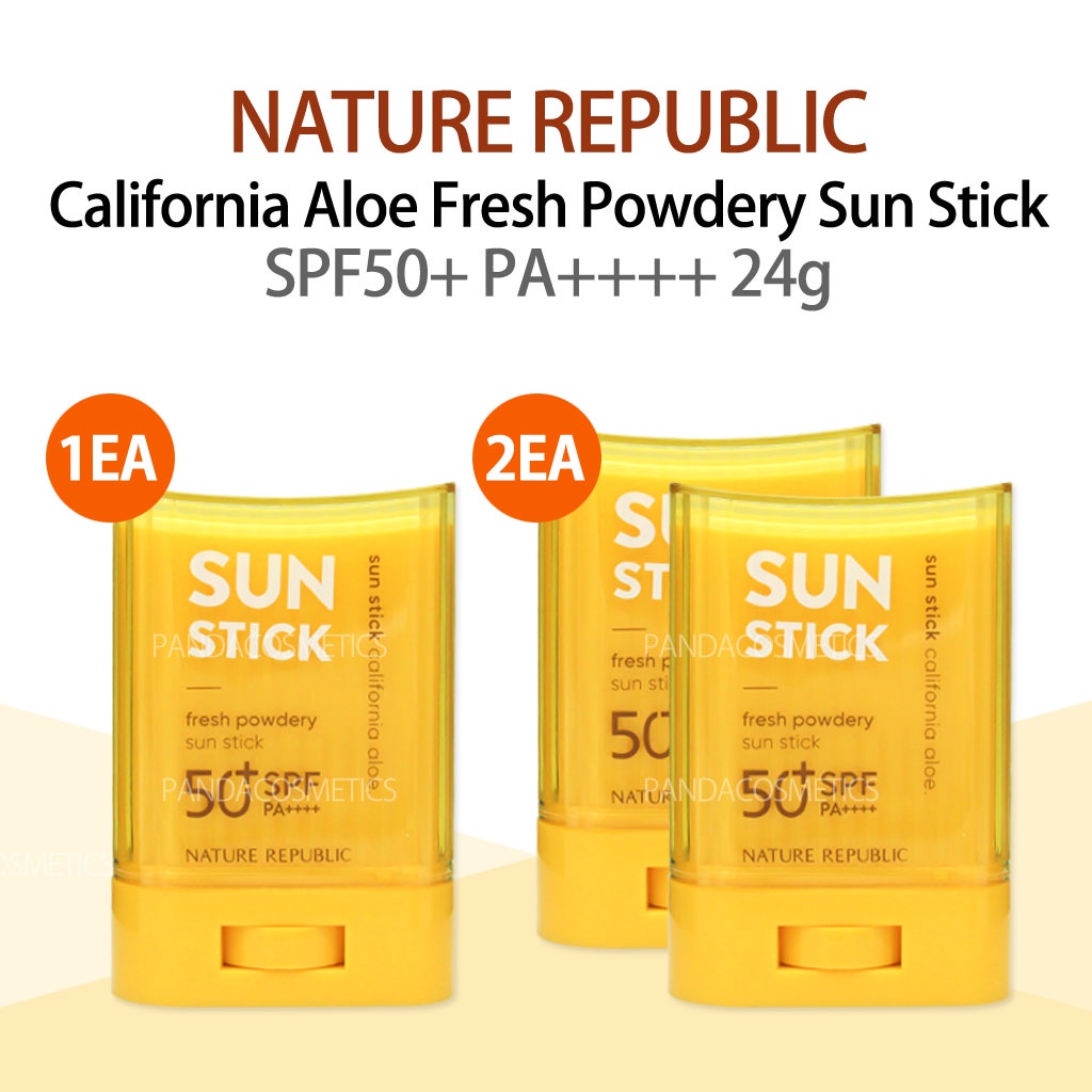 Nature Republic California Aloe Fresh Powdery Sun Stick SPF50+ PA++++ 24g/Face Sunscreen