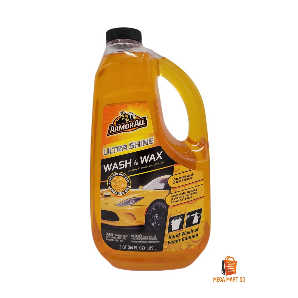 Armor All Utra Shine Wash & Wax Car Shampoo 64 Fl Oz (1.89L)