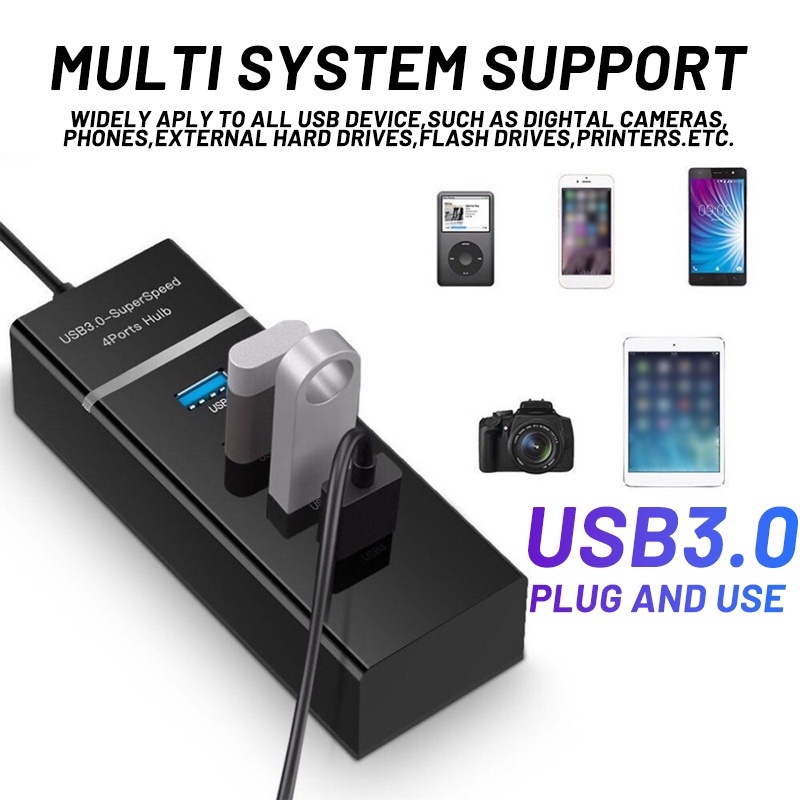 Multi USB Port Extension Usb Hub 3.0 type c hub Laptop PC desktop all ...