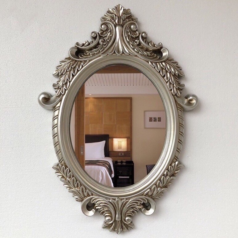 HOMELY Euro Vintage Hanging Mirror Large Make Up Mirror Aesthetic Retro