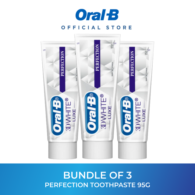 [Bundle Of 3] Oral B 3DWhite Luxe Perfection Whitening Toothpaste, 95g ...