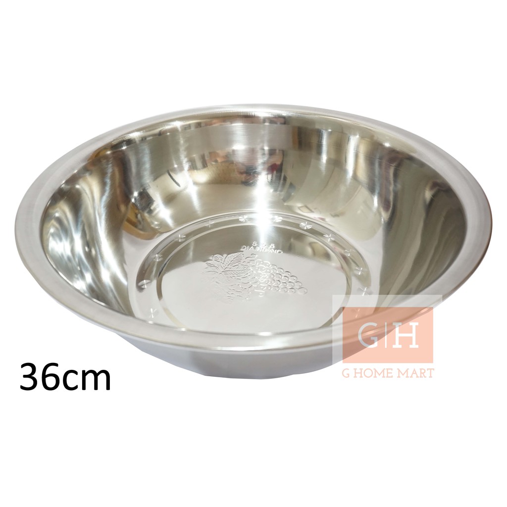 TAJIMAWA Stainless Steel Basin 36cm/ Food Container Basin | Shopee ...