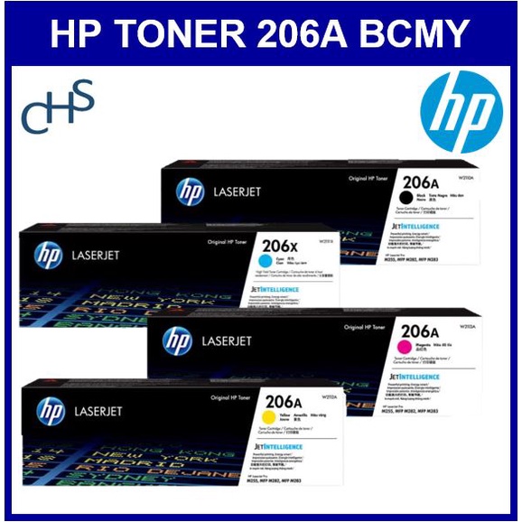 HP Toner 206A Black Cyan Magenta Yellow For LaserJet Pro M255 / MFP ...