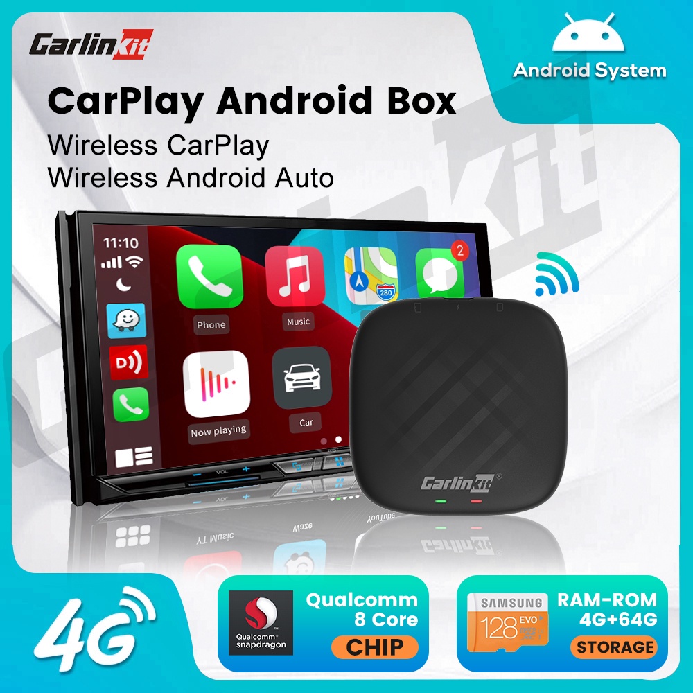 Carlinkit CarPlay Mini Ai Box 4G LTE Wifi Wireless CarPlay Android Auto Smart Box 4+64G Shopee