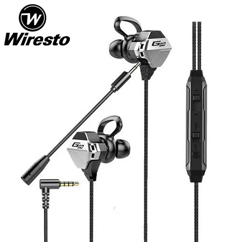 Wiresto Gaming Earphones Wired Earbuds Noise Cancelling Stereo Computer Gamer Headset Shopee Singapore