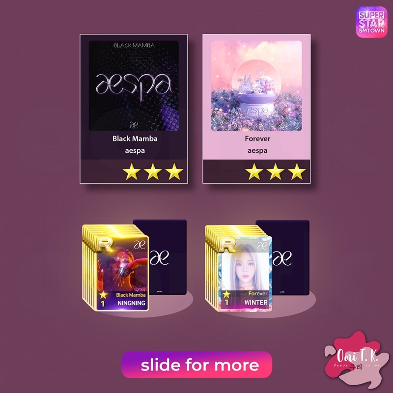 Top aespa superstarsmtown event R lenticular Gisellr photocard