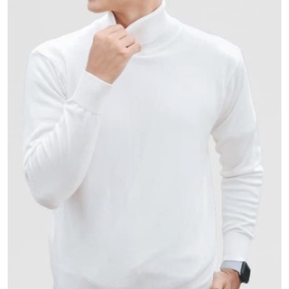 White turtleneck t hot sale shirt mens