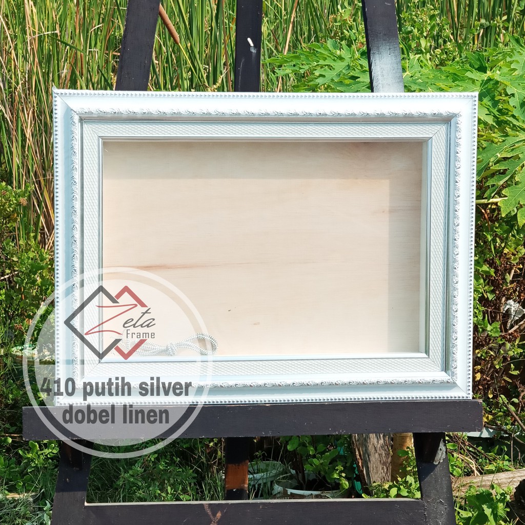 Type 410 double linen - Small carved dowry frame, size 30x45 cm ...