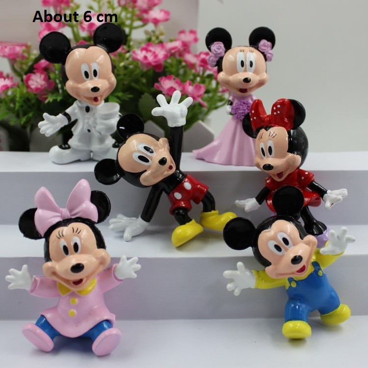 Mickey Mouse & Minnie Mouse Figurines /Cake Toppers | Shopee Singapore
