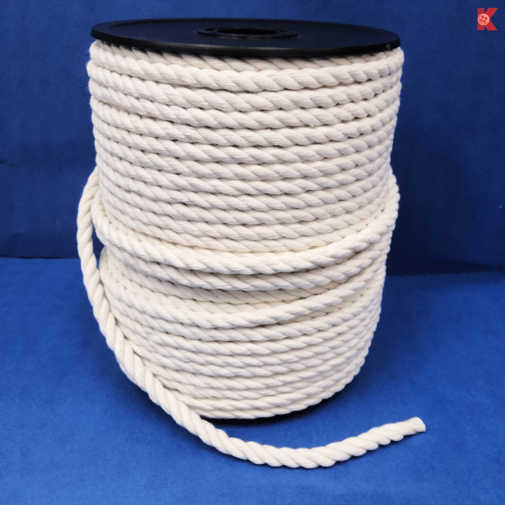5mm, 6mm Soft Natural Color Cotton Rope DIY Macrame Rope Handmade Home ...