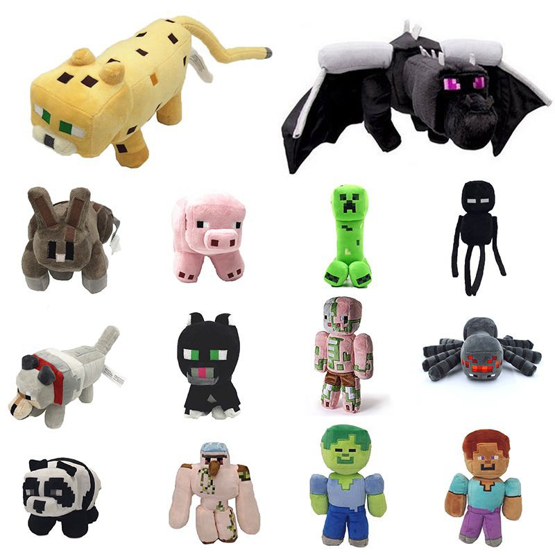 Minecraft Series Creeper Soft Stuffed Plush Toys for Kids Minecraft Enderman Wolf Stuffed Soft Toys Pixel Doll Children Birthday Shopee Singapore