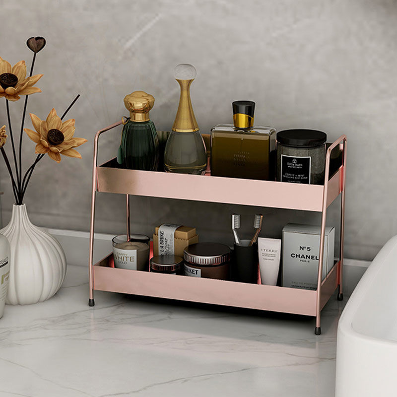 Nordic wrought iron bedroom skin care product storage rack dormitory ...