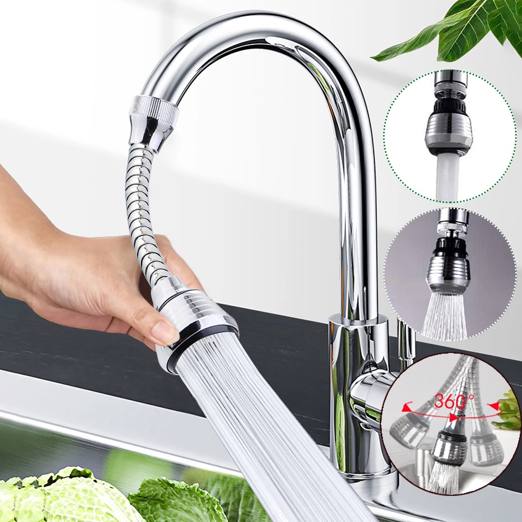 360 Degree Swivel 3 Modes AntiSplash Water Saving Faucet Sprayer