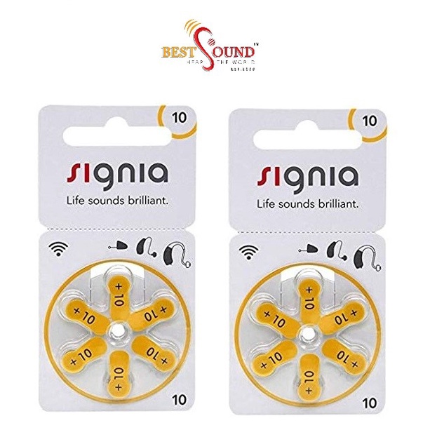 Hearing aid battery size 10. Price for 1 pack=6 cells. ( 100 MADE IN