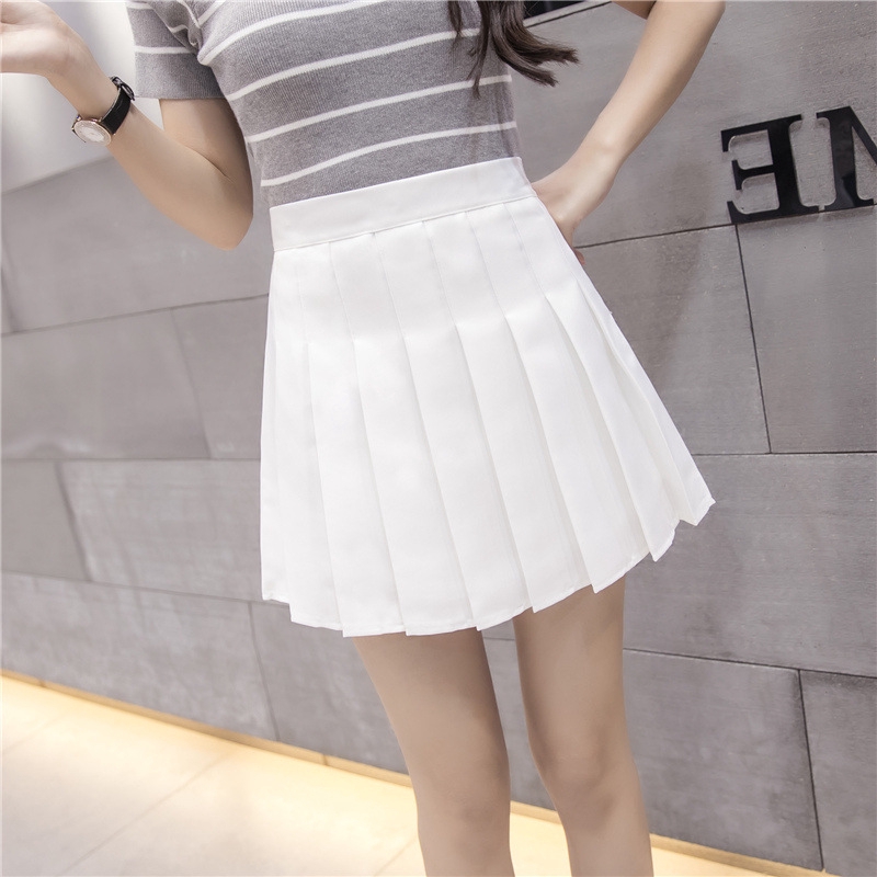Plaid Pleated Skirt Short Skirt Female Summer Students Korean Spring ...